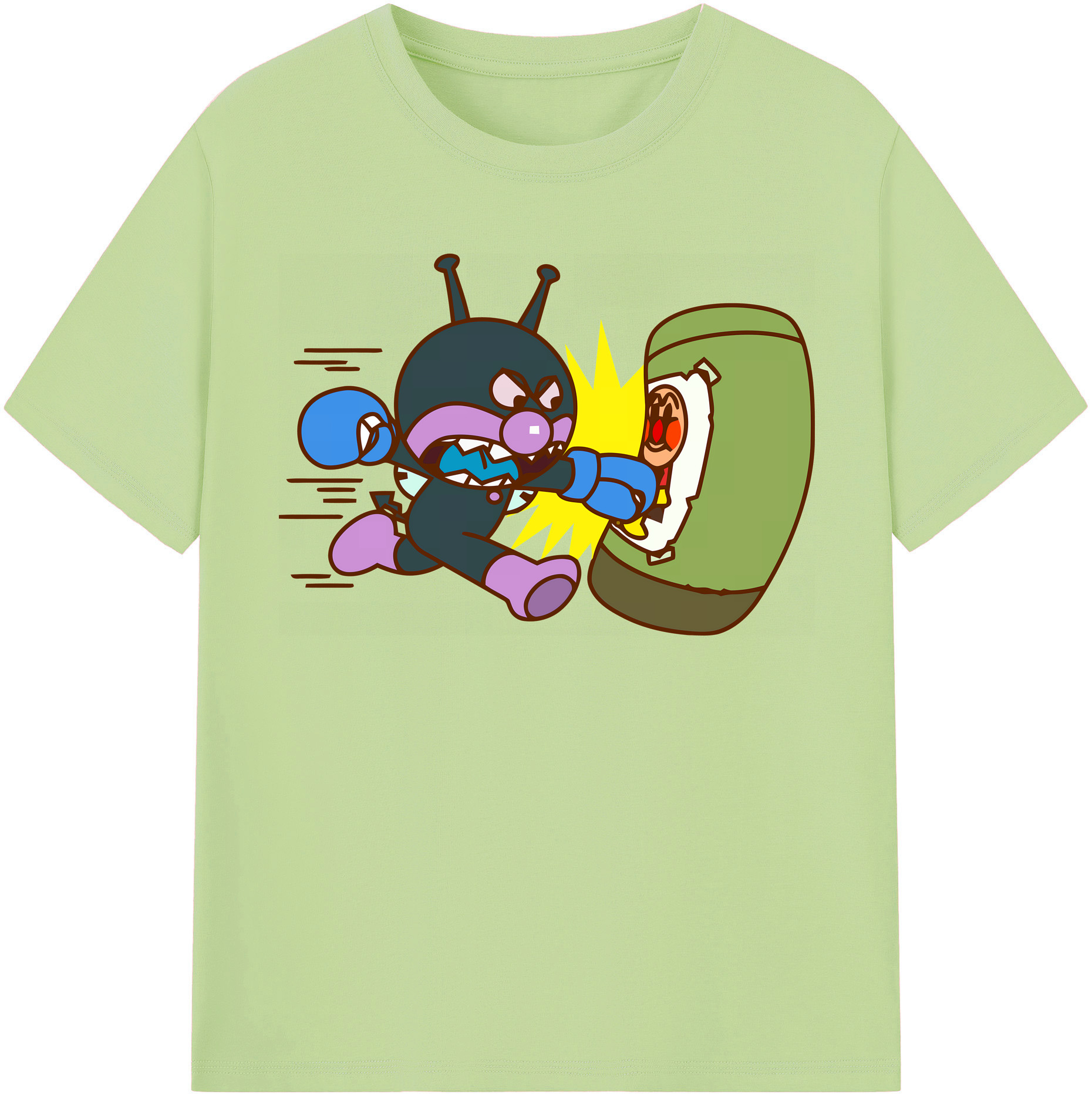 （画像用） アンパンマン Anpanman 綿100％半袖Tシャツ（フロントプリント）